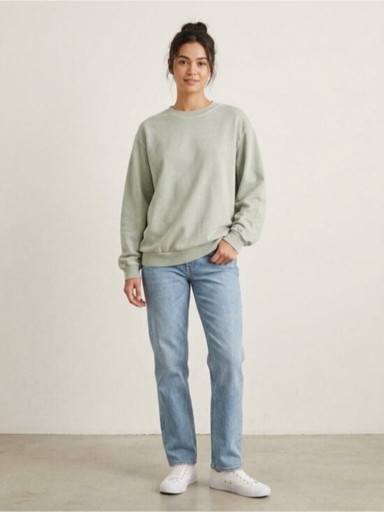 Hudson North Tops - Hudson North Sage Green Crewneck Sweatshirt – Women’s M – Relaxed Fit Pullover